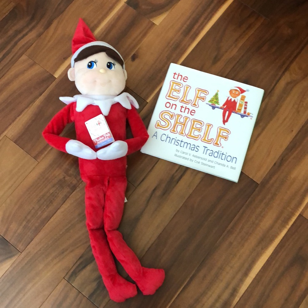 - THE ELF ON THE SHELF BUNDLE LARGE HUGGABLE PLUSH ELF AND HARDCOVER BOOK